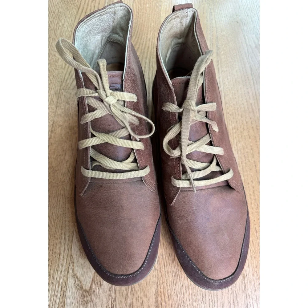 New Balance Chukka Boots Mens 13 Brown Leather Suede Lace Up Mid Top Gorpcore